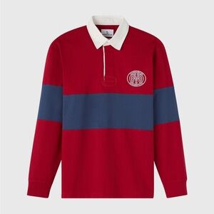 OVO COLOR BLOCK RUGBY POLO - GARNET
